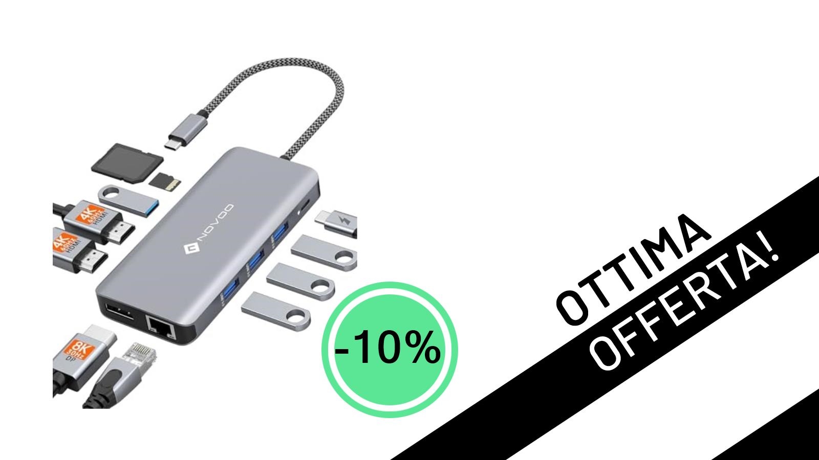Rivoluziona la tua Postazione con la Docking Station NOVOO 11 in 1: Sconto Esclusivo!