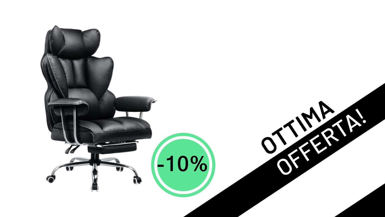 Non perdere la Sedia Gaming GTPLAYER: comfort ergonomico in super offerta al 10% di sconto!