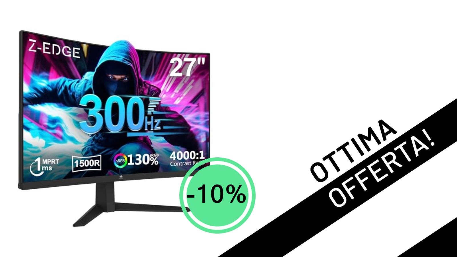 Z-Edge Monitor Gaming Curvo 27 pollici: L'Offerta da Non Credere a Soli 188,99€!