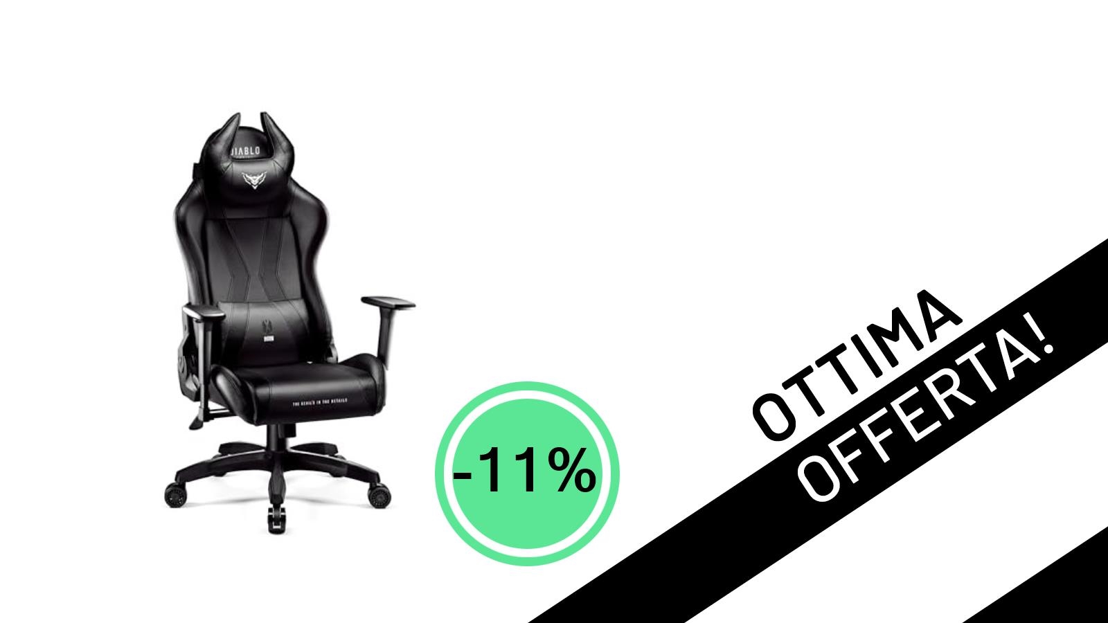 Gaming al Top: La Sedia DIABLO X-Horn 2.0 Scontata del -11% a soli 195,21€!