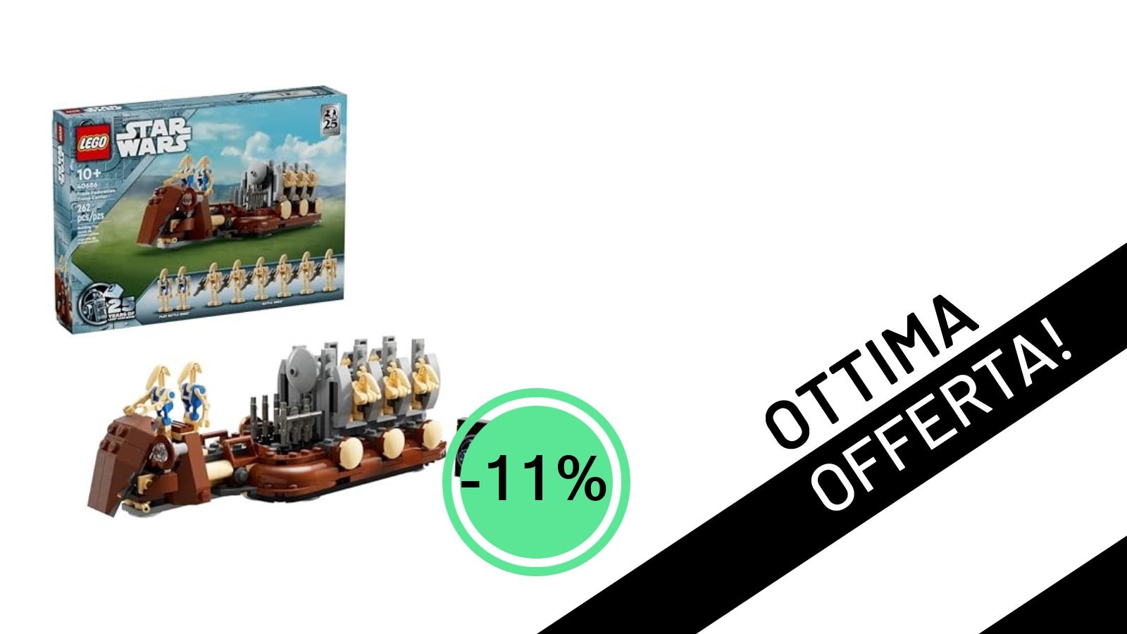 Offerta Esclusiva LEGO Star Wars 25° Anniversario: Il Trasportatore di Truppe della Federazione Commerciale con -11%!
