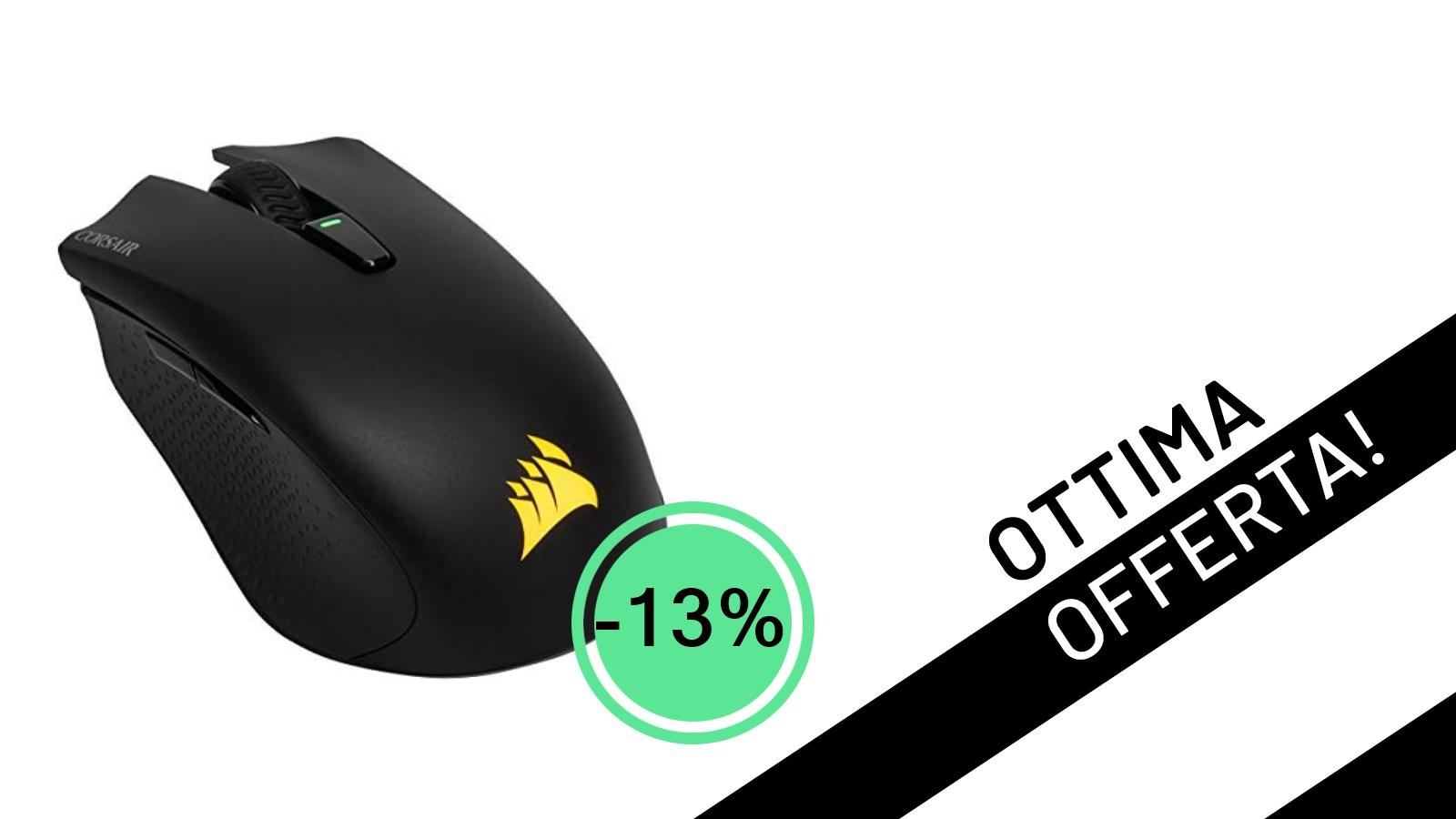 Imperdibile: Il Corsair Harpoon Wireless RGB Scontato del 13% a soli 52,41€!