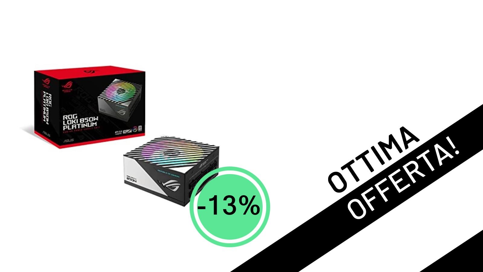 ASUS ROG Loki SFX-L 850W: L'Alimentatore Gaming 80+ Platinum Scontato del 13% a Soli 189,90€!