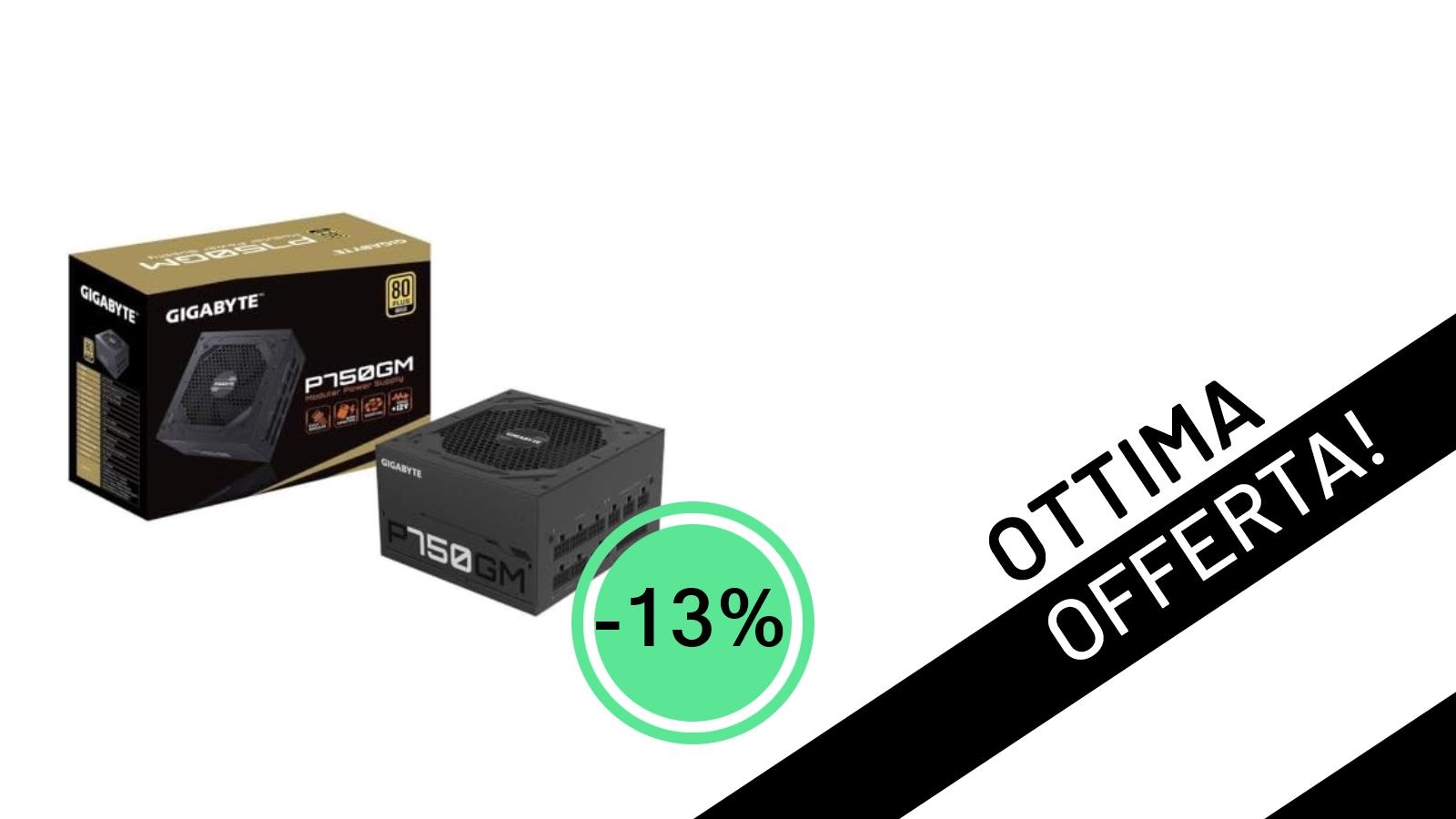 Affare Imperdibile: L'Alimentatore GIGABYTE 750W 80+ Gold Scende a Soli 79€!
