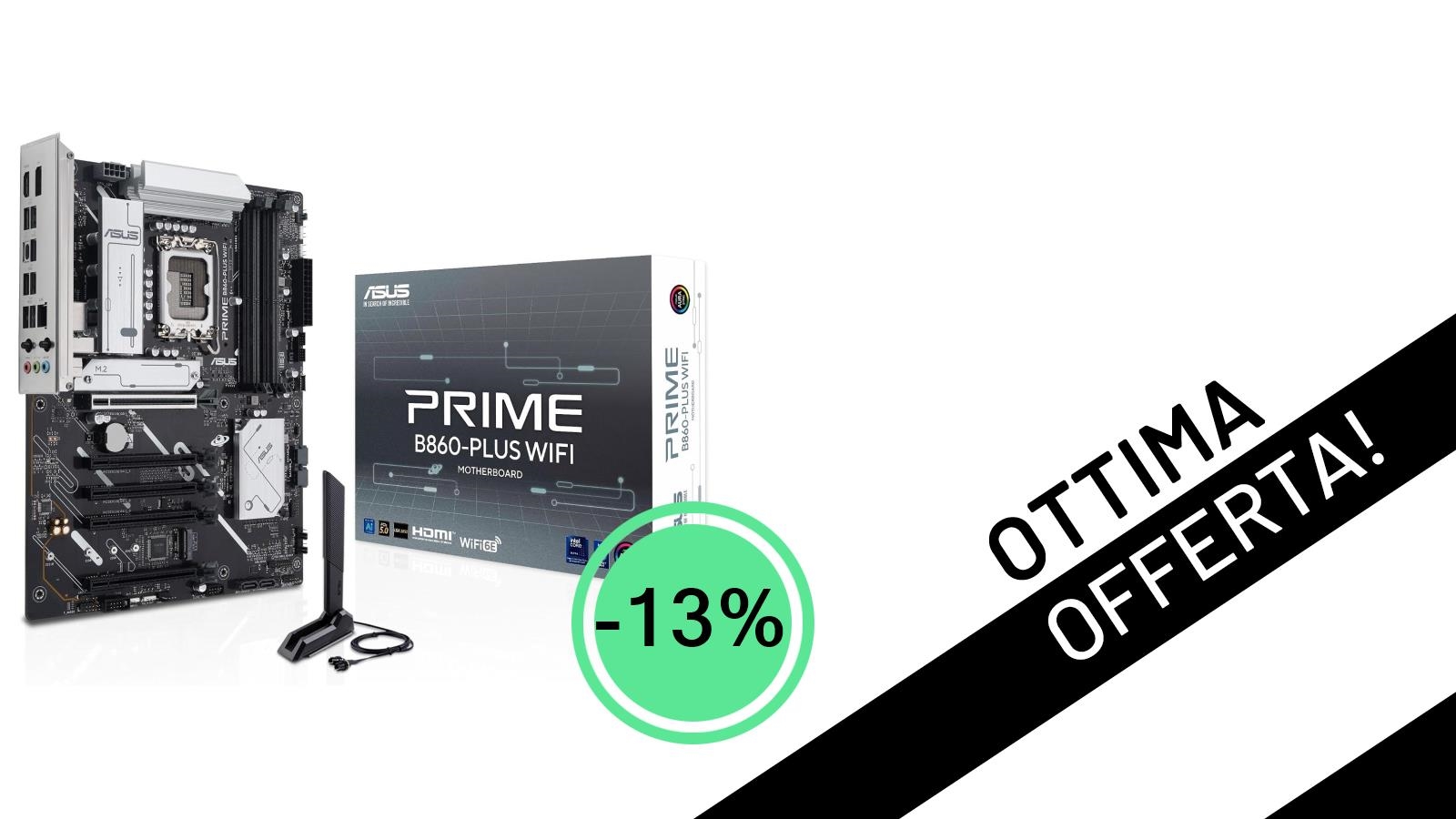 ASUS PRIME B860-PLUS WIFI in Super Offerta: La Scheda Madre Intel ATX a Soli 151,00€!