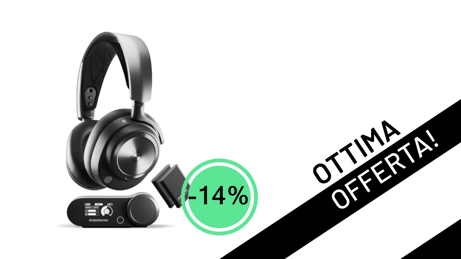 SteelSeries Arctis Nova Pro Wireless: L'Audio Gaming Definitivo Scontato del 14%!