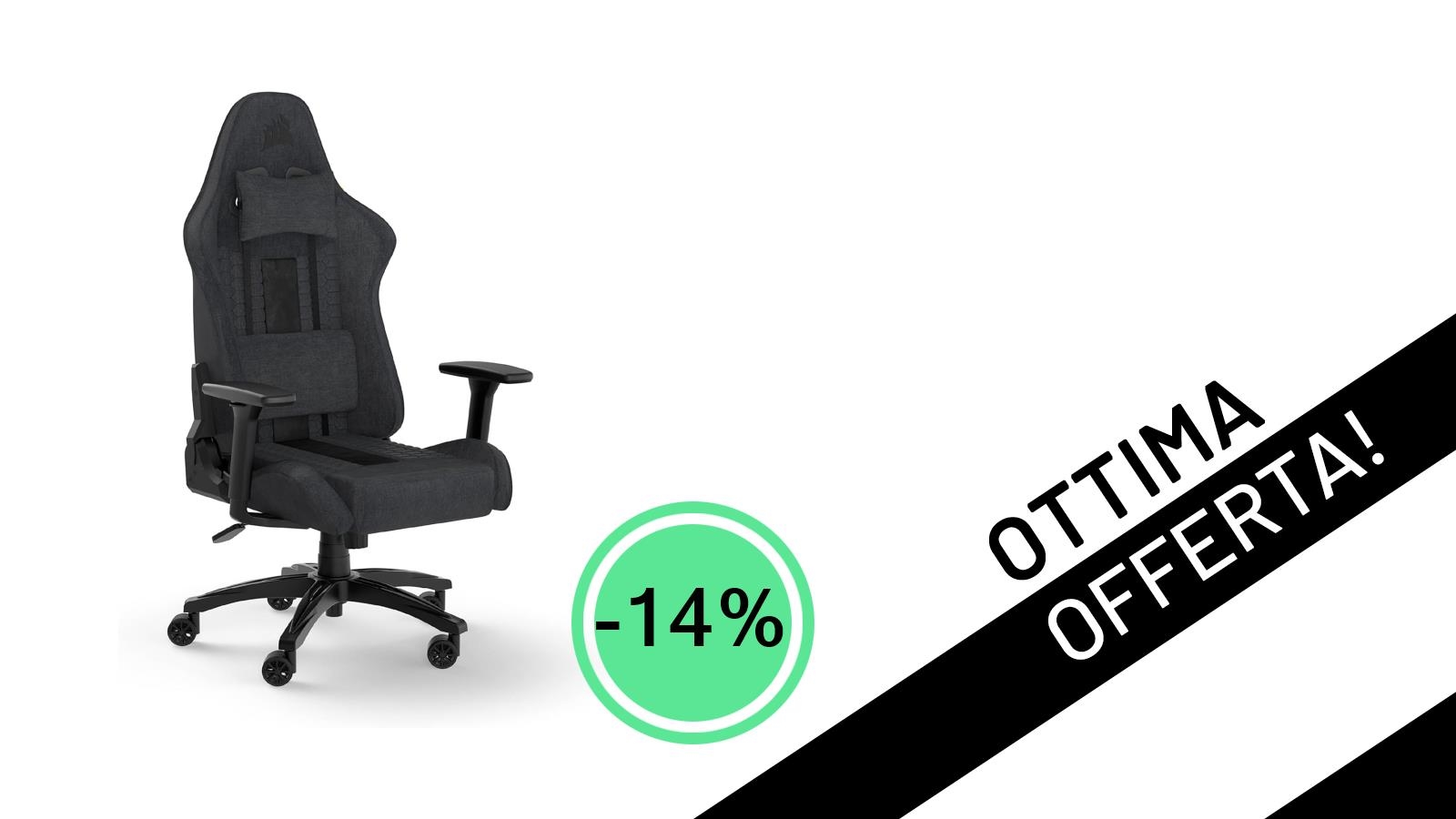 Offerta Imperdibile: La Sedia Gaming Corsair TC100 Relaxed è Tua a soli 189,90€!