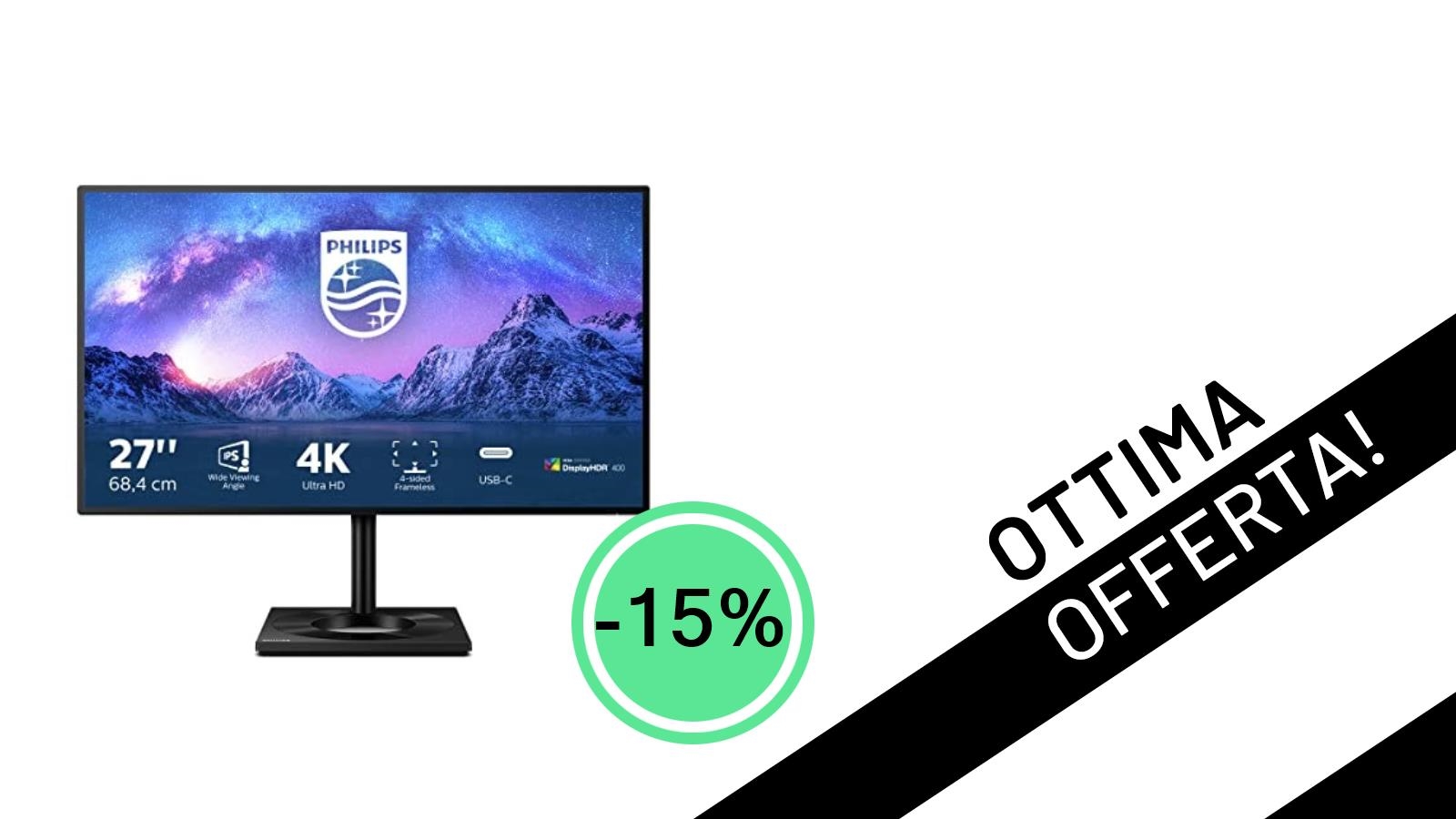 Affare imperdibile: il monitor Philips 279C9/00 con il 15% di sconto, ora a soli 347,68€!