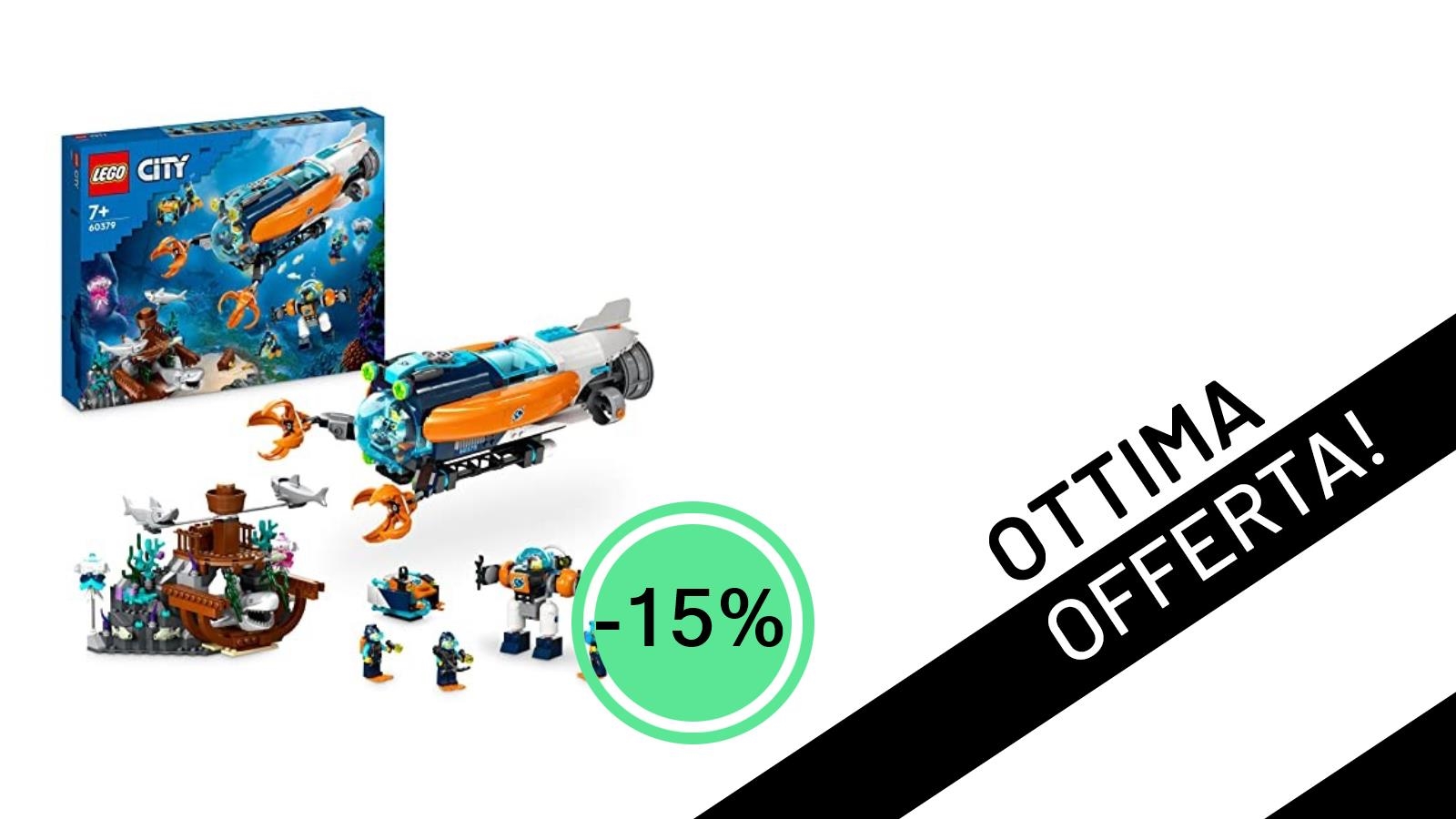 Immergiti nell'Avventura: Il LEGO City Sottomarino per Esplorazioni Abissali è in Offerta al -15%!