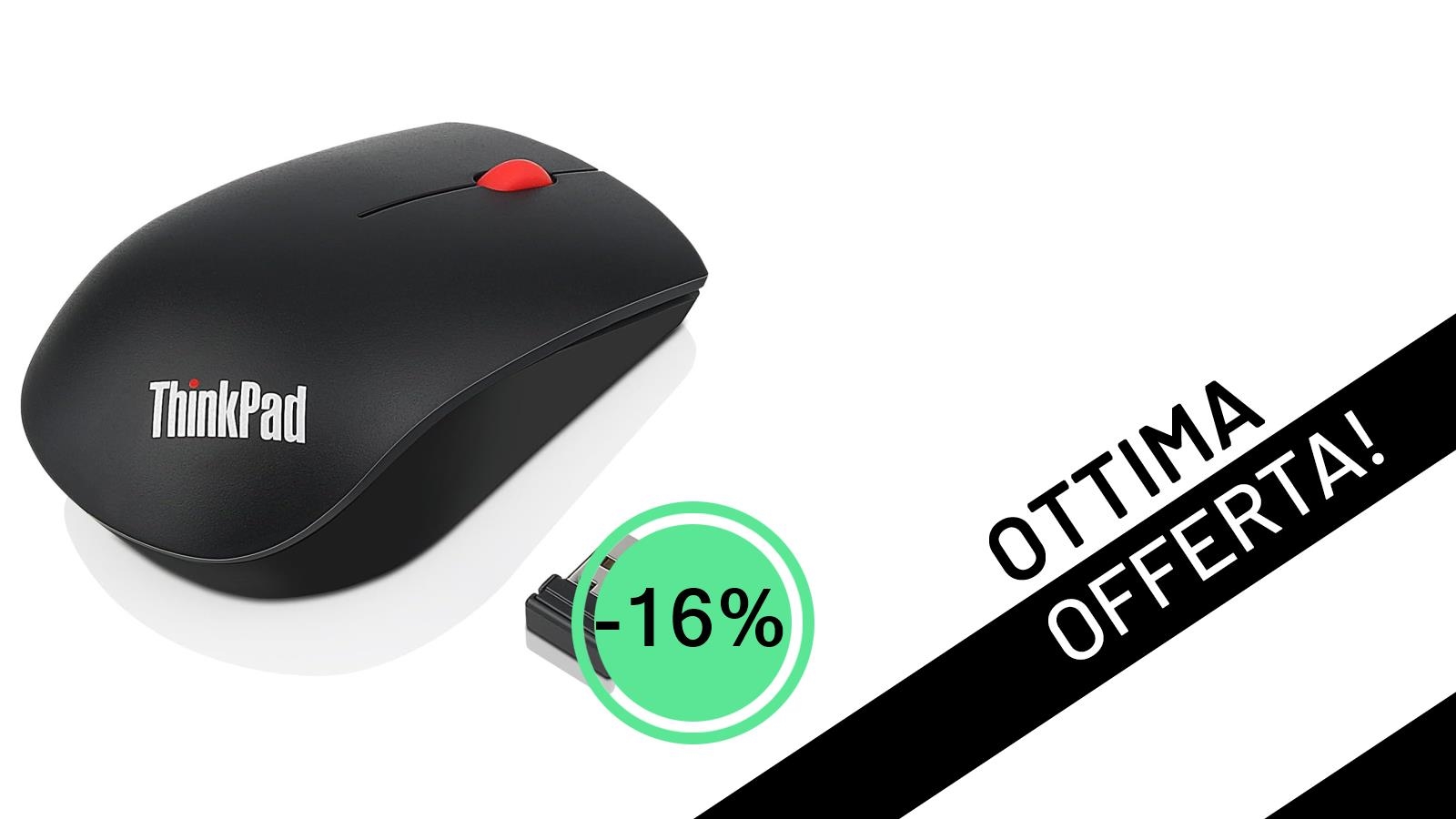 Offerta Shock: Mouse Gaming Wireless Lenovo Ambidestro al -16%, Solo 18,40€!