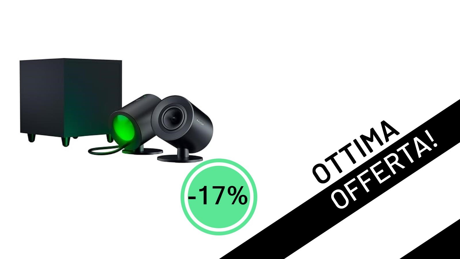 Razer Nommo V2: L'Audio Gaming Definitivo al Minimo Storico con il -17%!