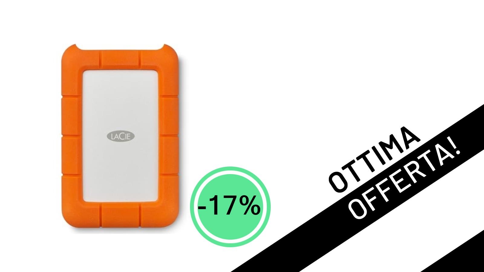 LaCie Rugged USB-C 2TB: L'Hard Disk Esterno Indistruttibile Ora al -17%! Prezzo Shock a 149,99€