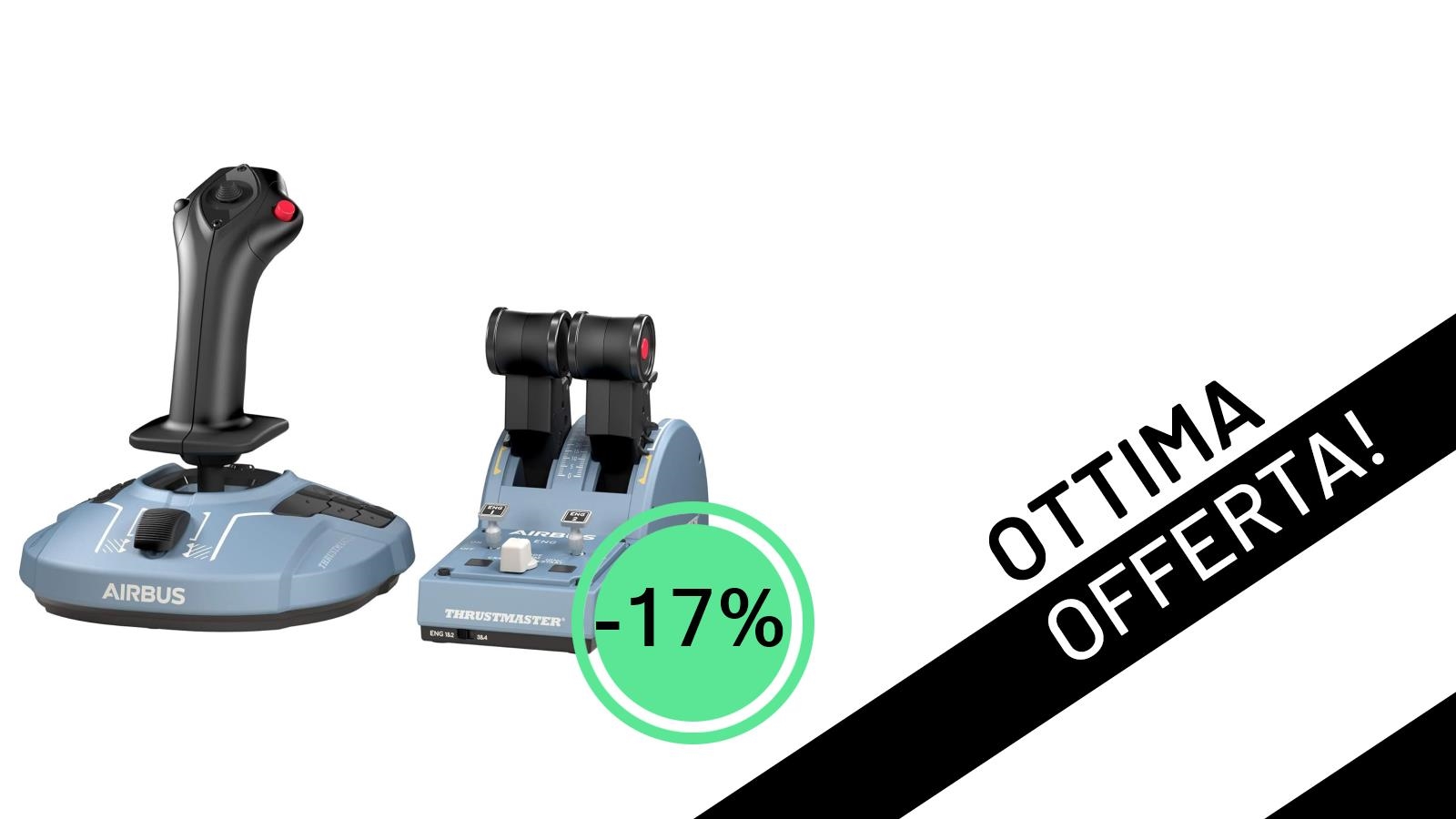 Vola Tra le Nuvole con lo Sconto: Thrustmaster TCA Officer Pack Airbus Edition a Soli 149,99€!
