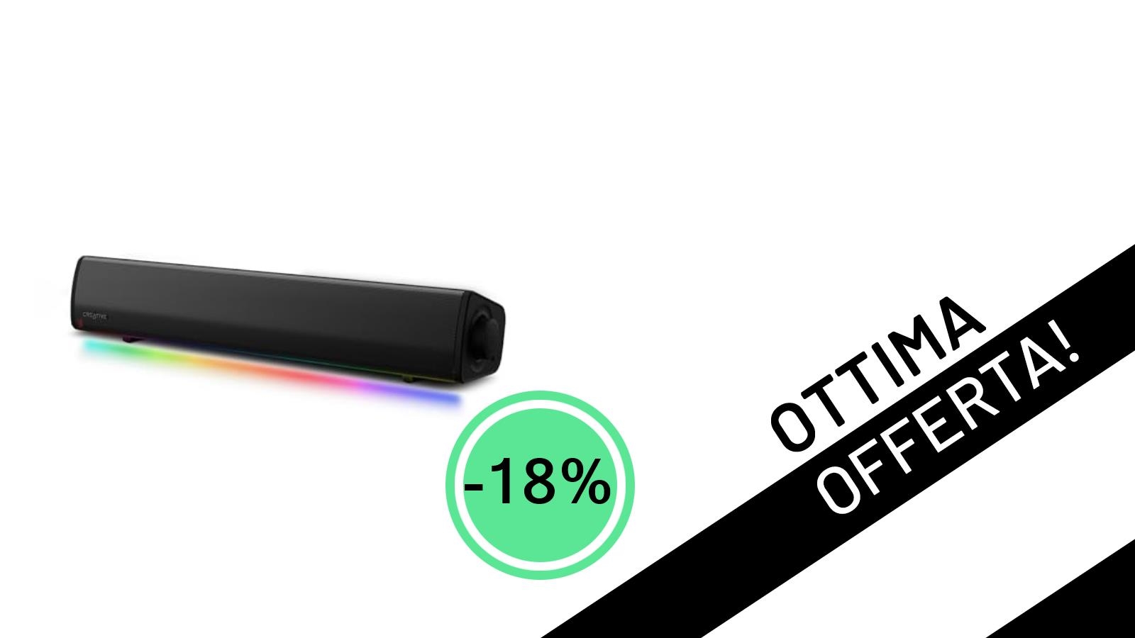 Creative Sound Blaster GS3: La Soundbar Gaming Compatta con RGB in Offerta Imperdibile!