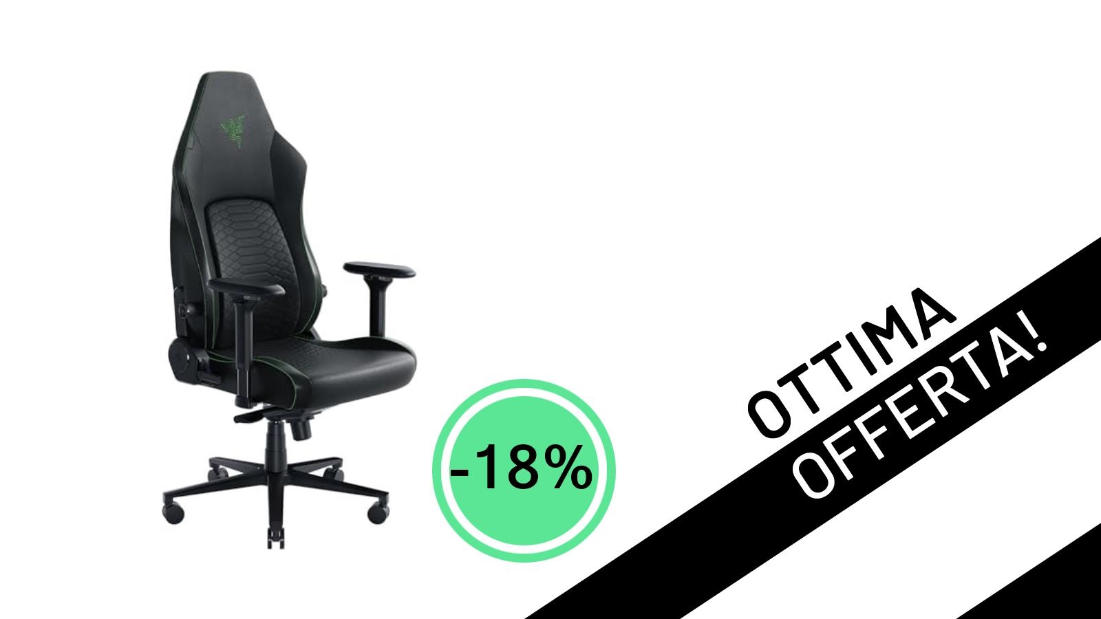 Razer Iskur V2: Ergonomia Rivoluzionaria e Sconto del 18% per la Tua Setup Gaming!