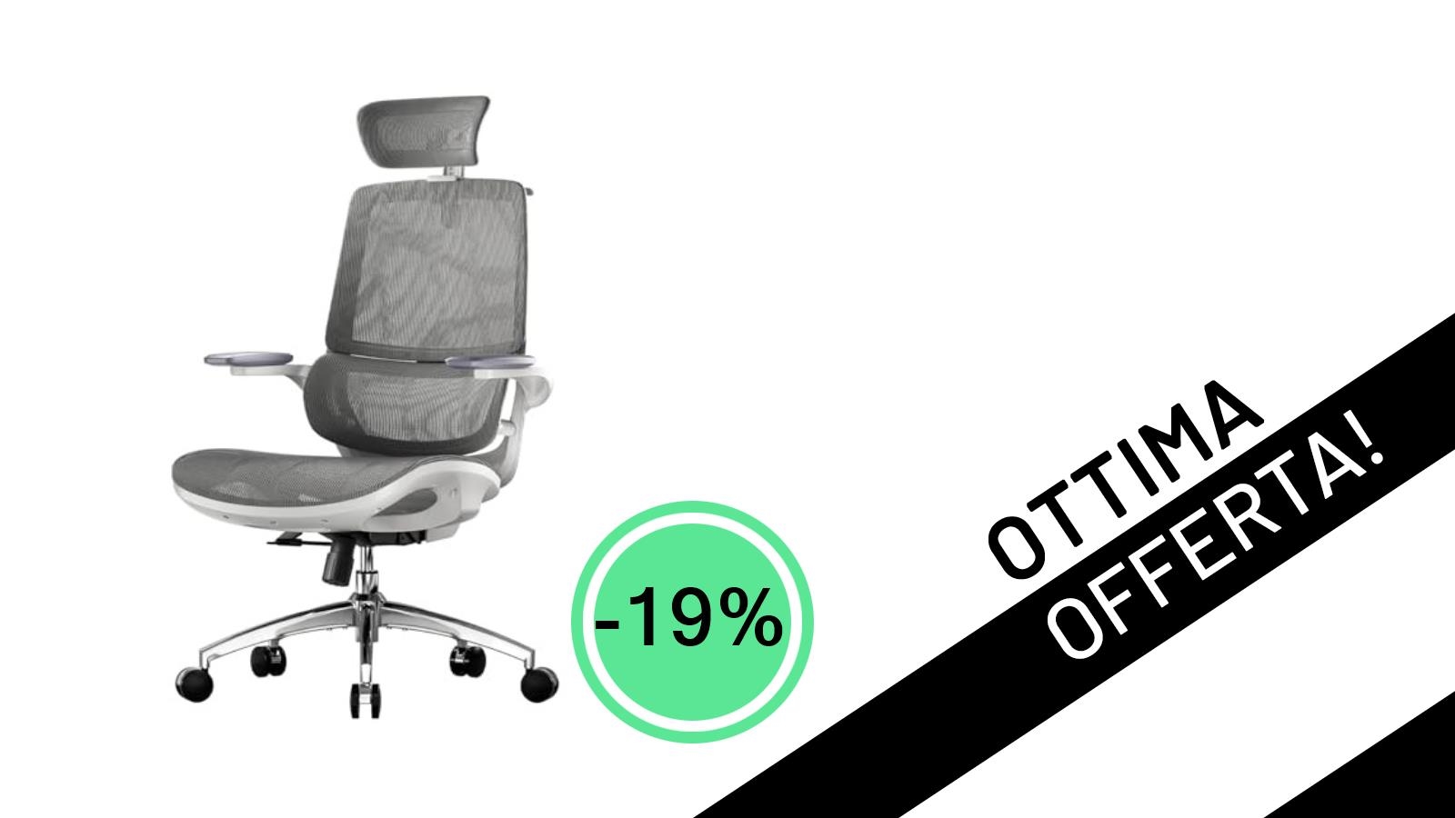 Offerta da non perdere: la sedia gaming ergonomica SIHOO M59AS crolla a soli 209,99€!