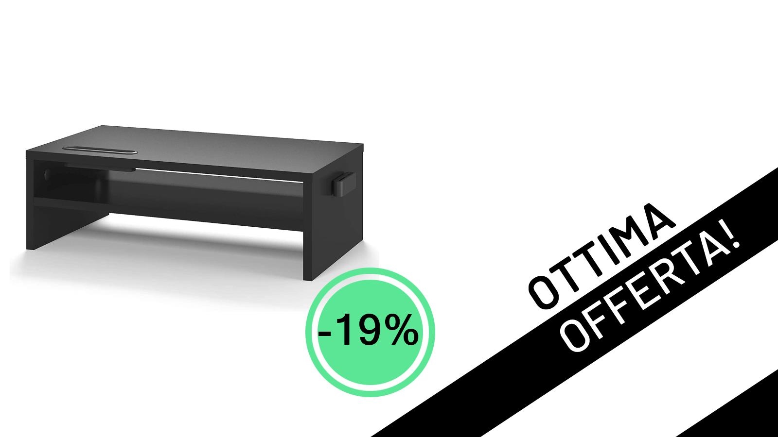 Offerta Esclusiva: Il Supporto Monitor BONTEC in Legno Trasforma la Tua Scrivania a Soli 20,35€!