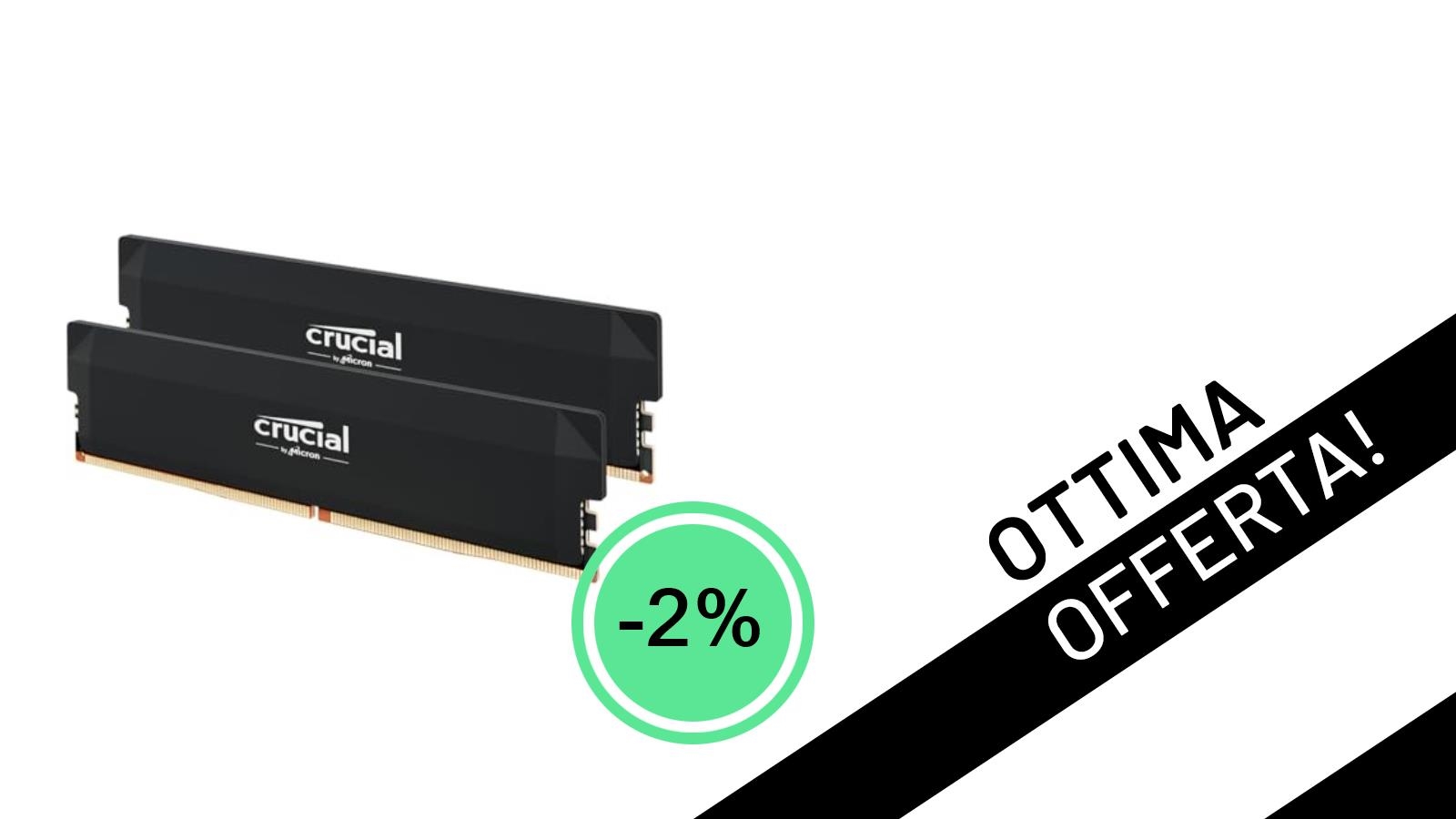 Crucial Pro RAM DDR5 32GB 6000MHz CL36: L'Upgrade Definitivo per il Tuo PC a un Prezzo Scontato!