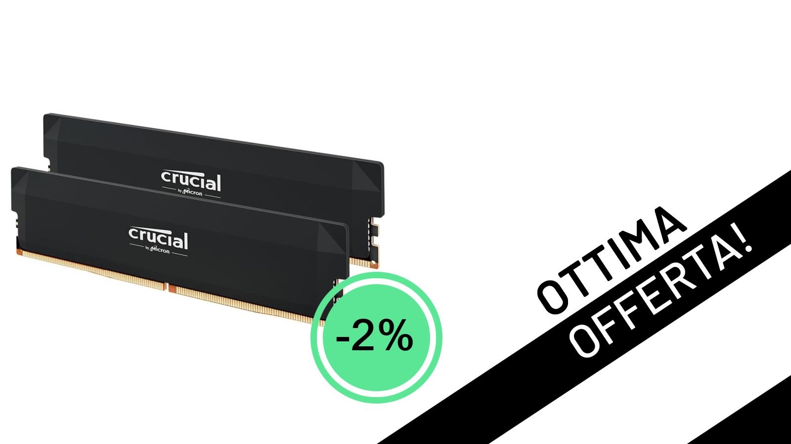Offerta Lampo: Potenza e Velocità con la RAM Crucial Pro DDR5 32GB a un Prezzo Incredibile!