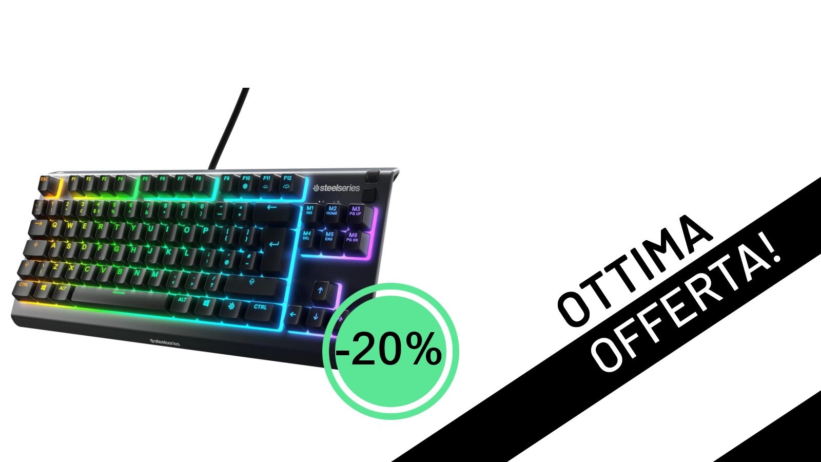 Affare Imperdibile: La SteelSeries Apex 3 TKL Scende a Soli 39,99€ con il 20% di Sconto!