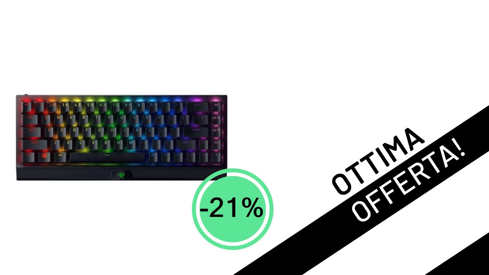Offerta Imperdibile: La Razer BlackWidow V3 Mini HyperSpeed (Interruttore Giallo) Scontata del 21%!