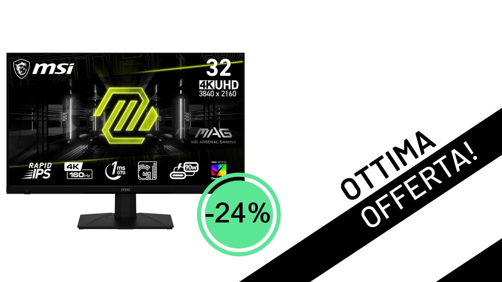 MSI MAG 322UPF: Il Monitor Gaming 4K da 32" con 160Hz e 1ms a un Prezzo Mai Visto!