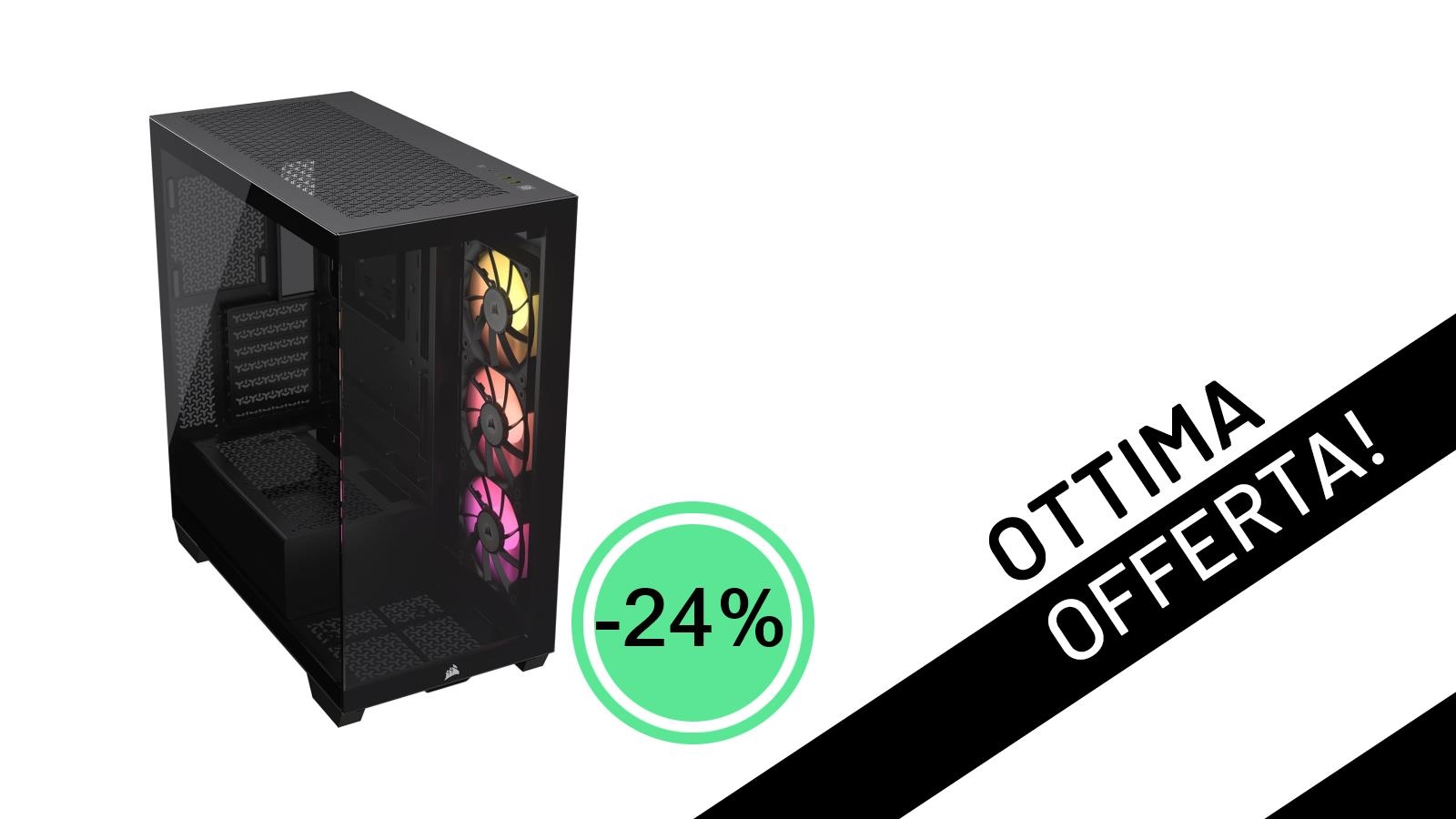 Offerta Imperdibile: Il Case CORSAIR iCUE LINK 3500X RGB con Vetro Panoramico Scontato del -24% a Soli 148,50€!