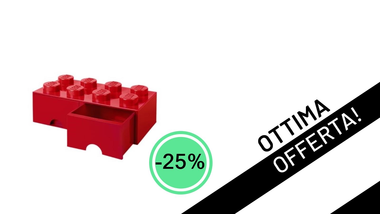 Organizza con Stile: Il LEGO Storage Brick 8 Cassetti Rosso Scontato del 25% a soli 43,25€!