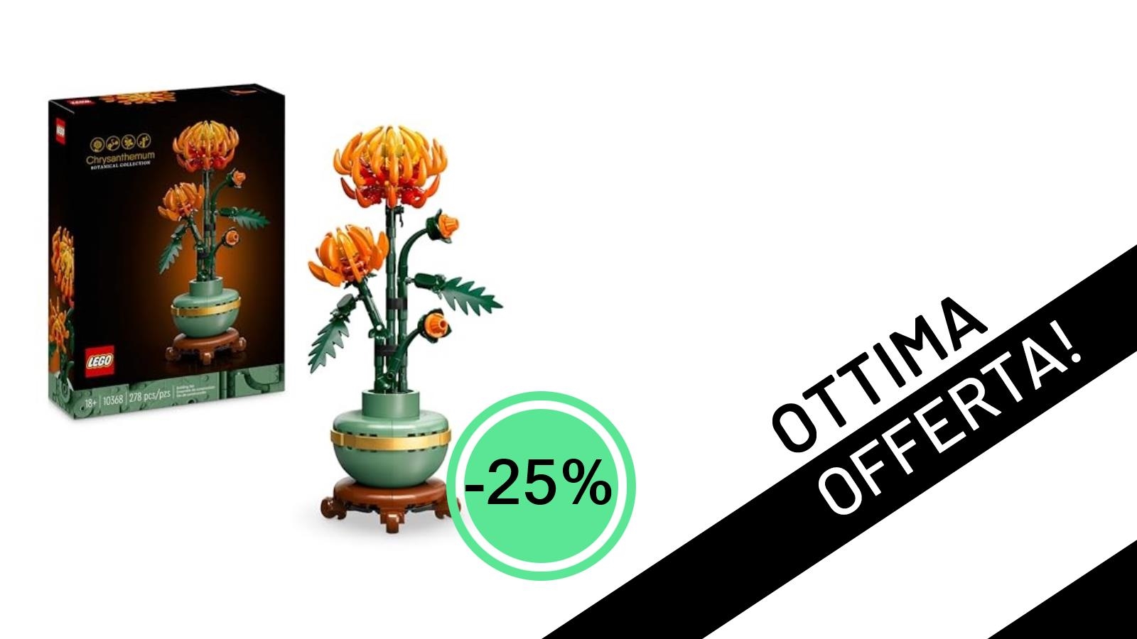 Offerta Imperdibile: Il Meraviglioso LEGO Botanicals Crisantemo Scontato del 25% a Soli 22,49€!