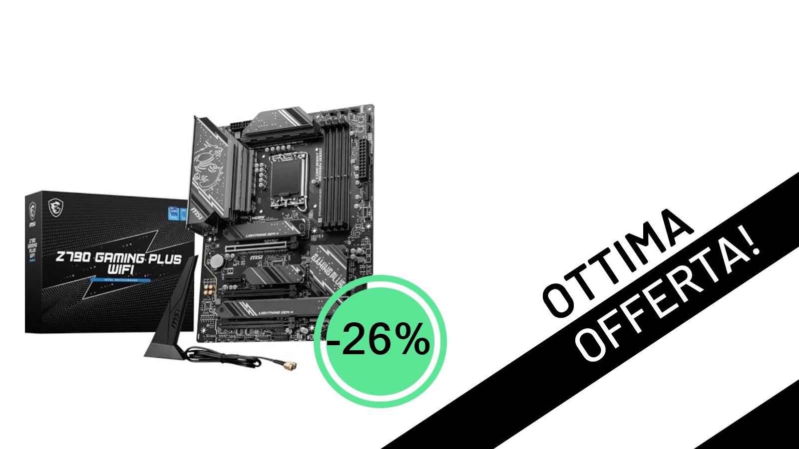 Potenzia il Tuo PC: MSI Z790 GAMING PLUS WIFI Scontata del 26% a Soli 179,90€!