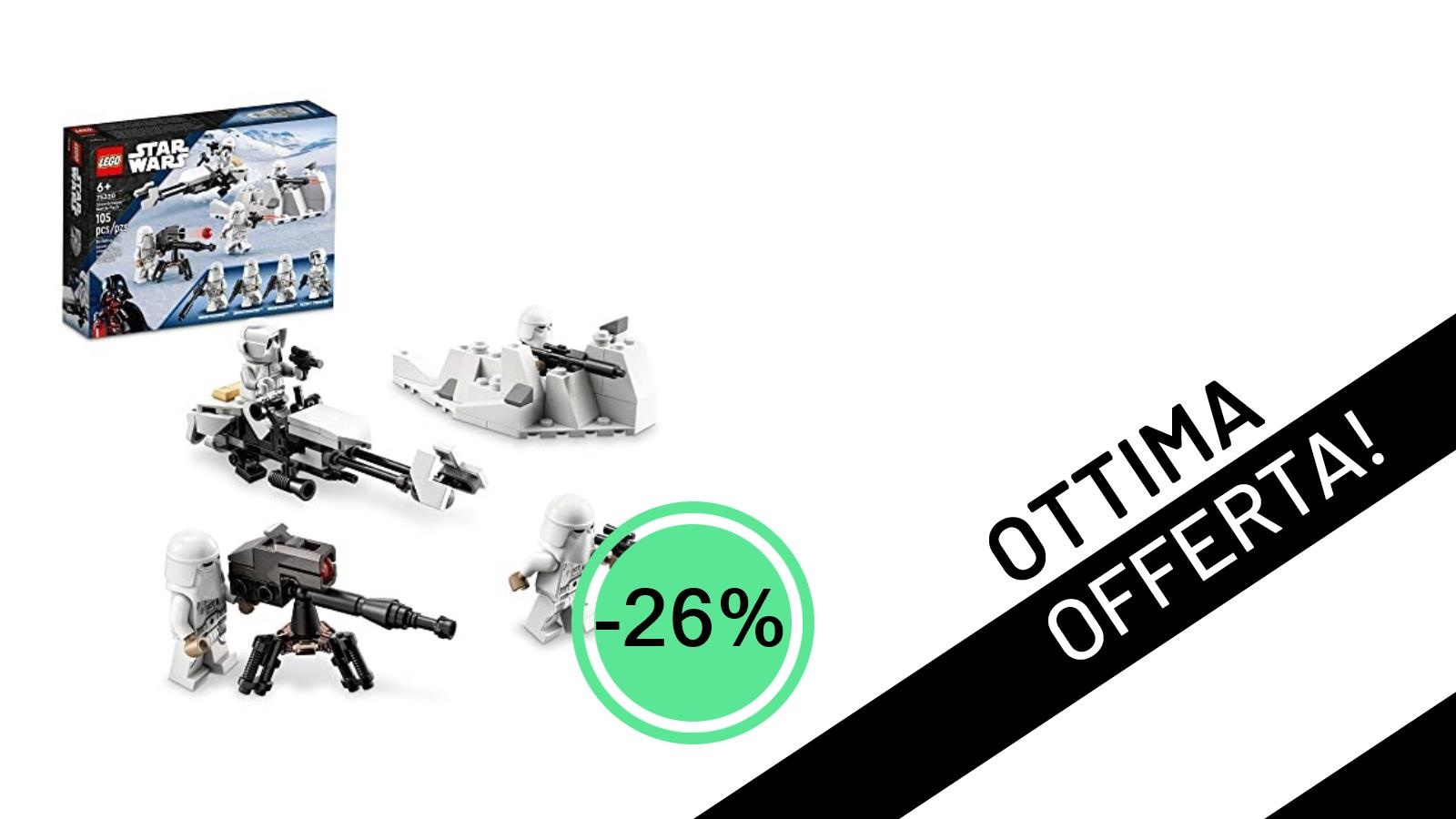 LEGO Star Wars: Il Battle Pack Snowtrooper 75320 precipita a 27,48€ con uno sconto del 26%!