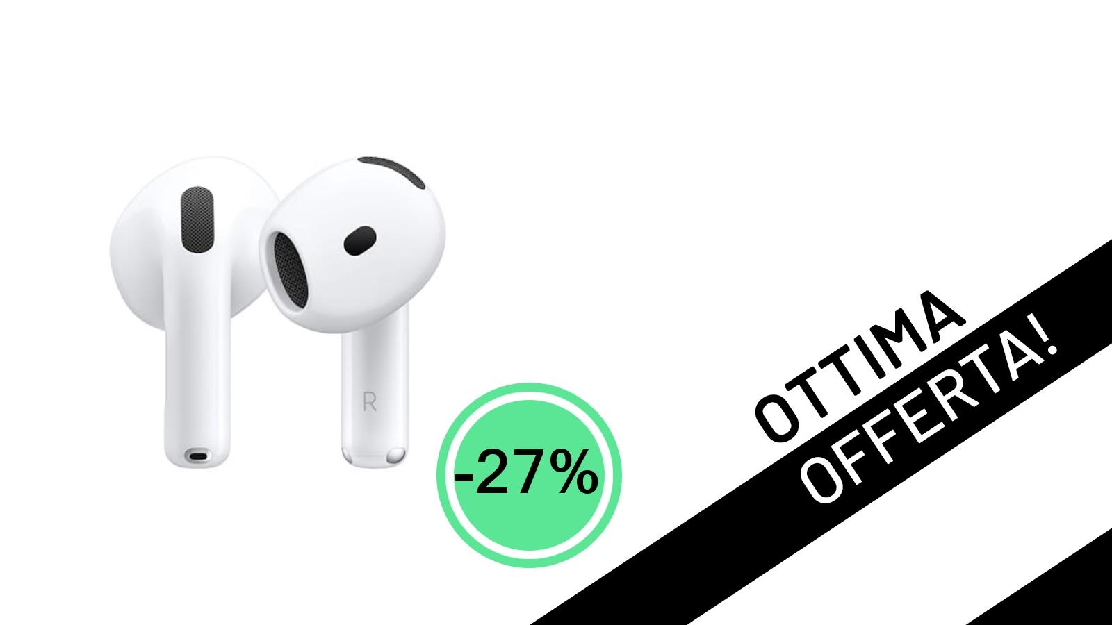 Apple AirPods 4: L'Offerta Imperdibile su Auricolari Wireless con Audio Spaziale a Soli 109€!