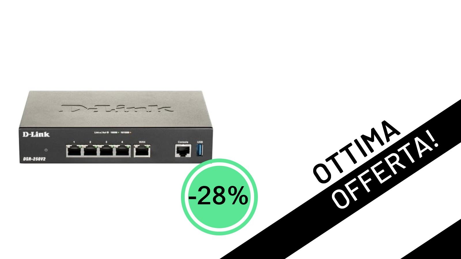 D-Link DSR-250V2: Il Router VPN Professionale al -28%, Imperdibile per la Tua Rete!