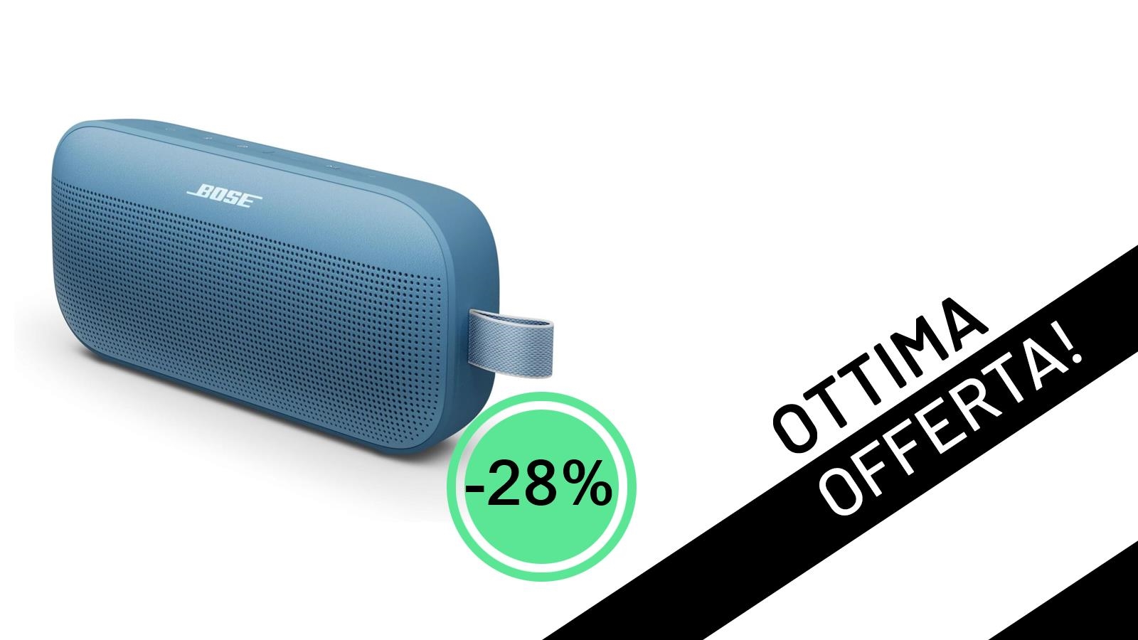 L'iconico Bose SoundLink Flex (2ª Gen) al minimo storico su Amazon: non perdere lo sconto del 28%!