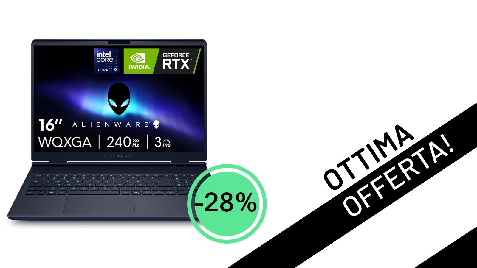 Alienware 16x Aurora: Il Notebook Gaming Definitivo Scontato del 28% a Soli 1.799€!