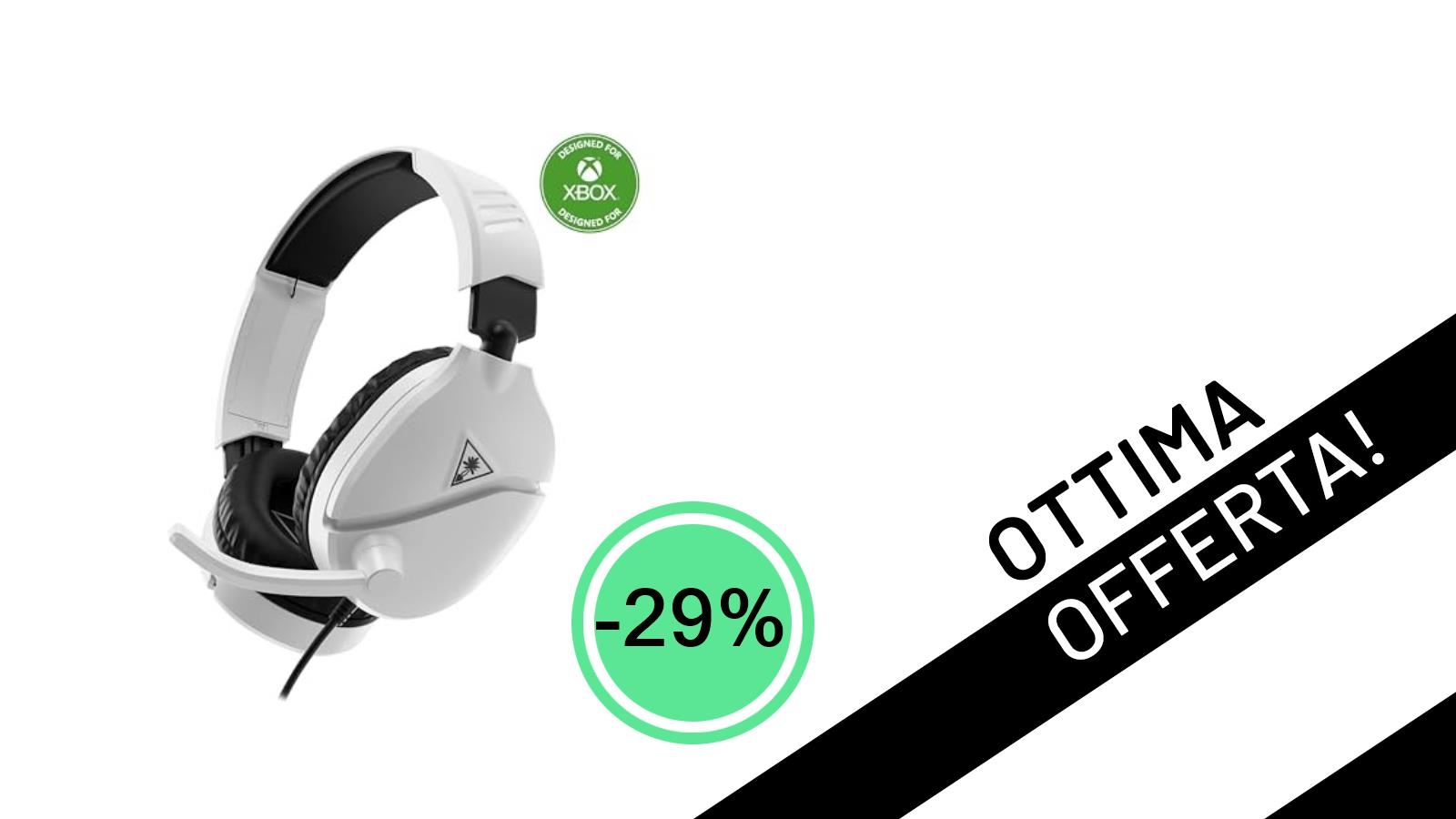 Offerta imperdibile: Le cuffie Turtle Beach Recon 70 Bianco a soli 24,99€!