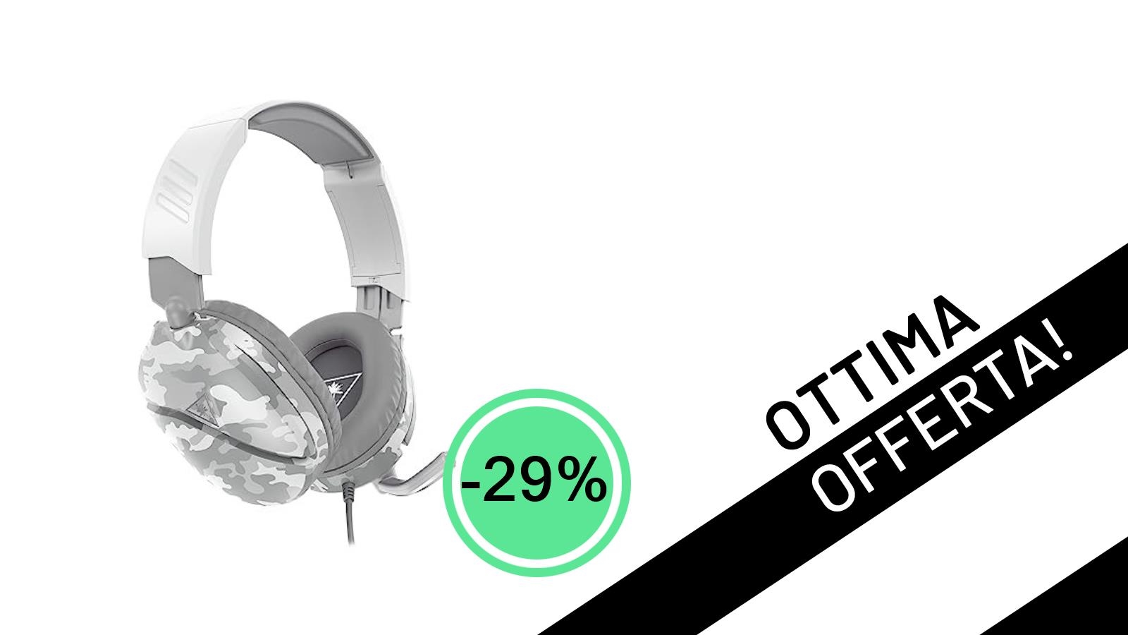 Affare imperdibile: le cuffie Turtle Beach Recon 70 Camo Artico in super sconto a soli 24,99€!