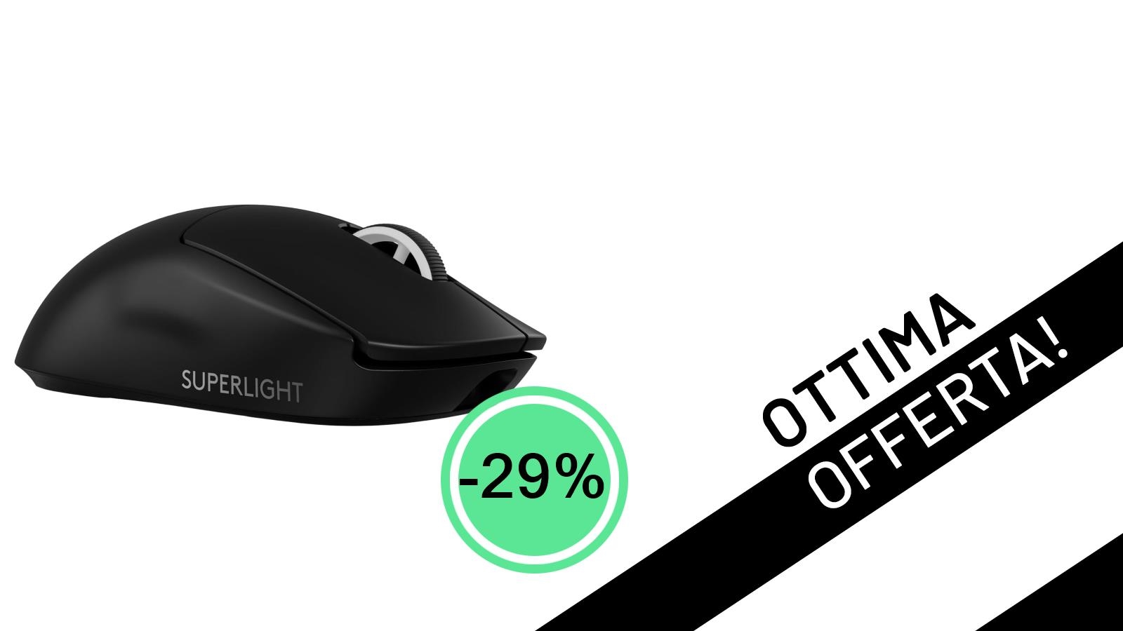Affare imperdibile: il Logitech G PRO X SUPERLIGHT 2 LIGHTSPEED scende a 119,70€ con il 29% di sconto!