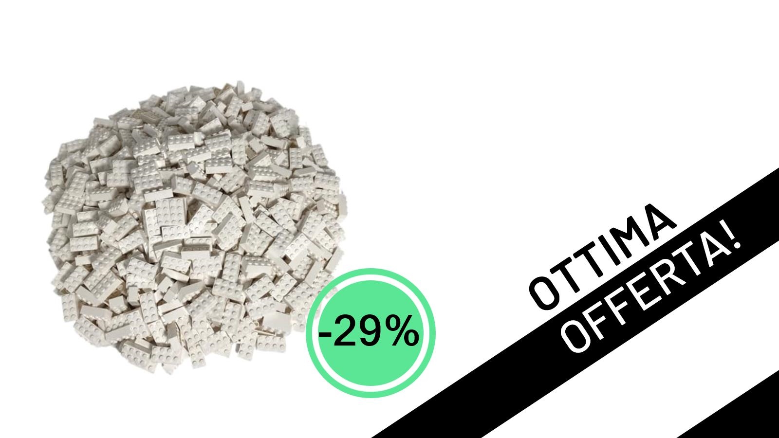 Offerta Imperdibile LEGO: 50 Mattoncini Bianchi 2x4 Scontati del 29%!