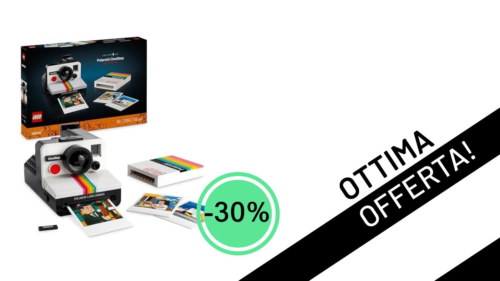 Cogli l'Attimo! La LEGO Ideas Fotocamera Polaroid OneStep SX-70 Scontata del -30%