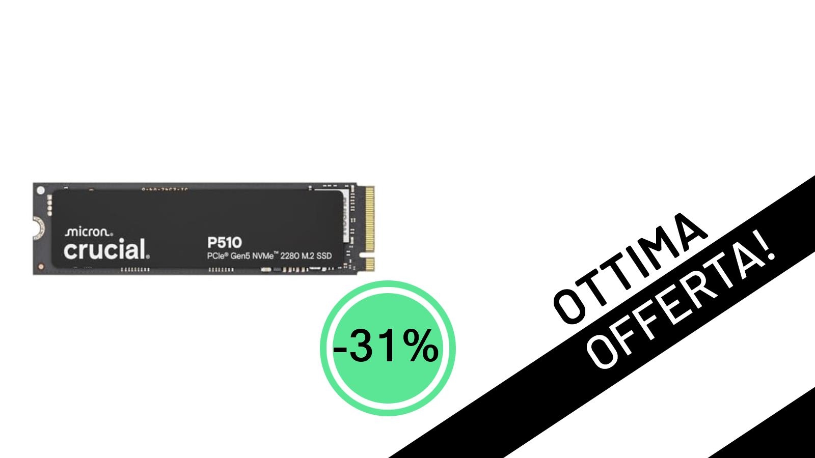 Affare Imperdibile: L'SSD Crucial da 2 TB Crolla del 31% a soli 251,40€!