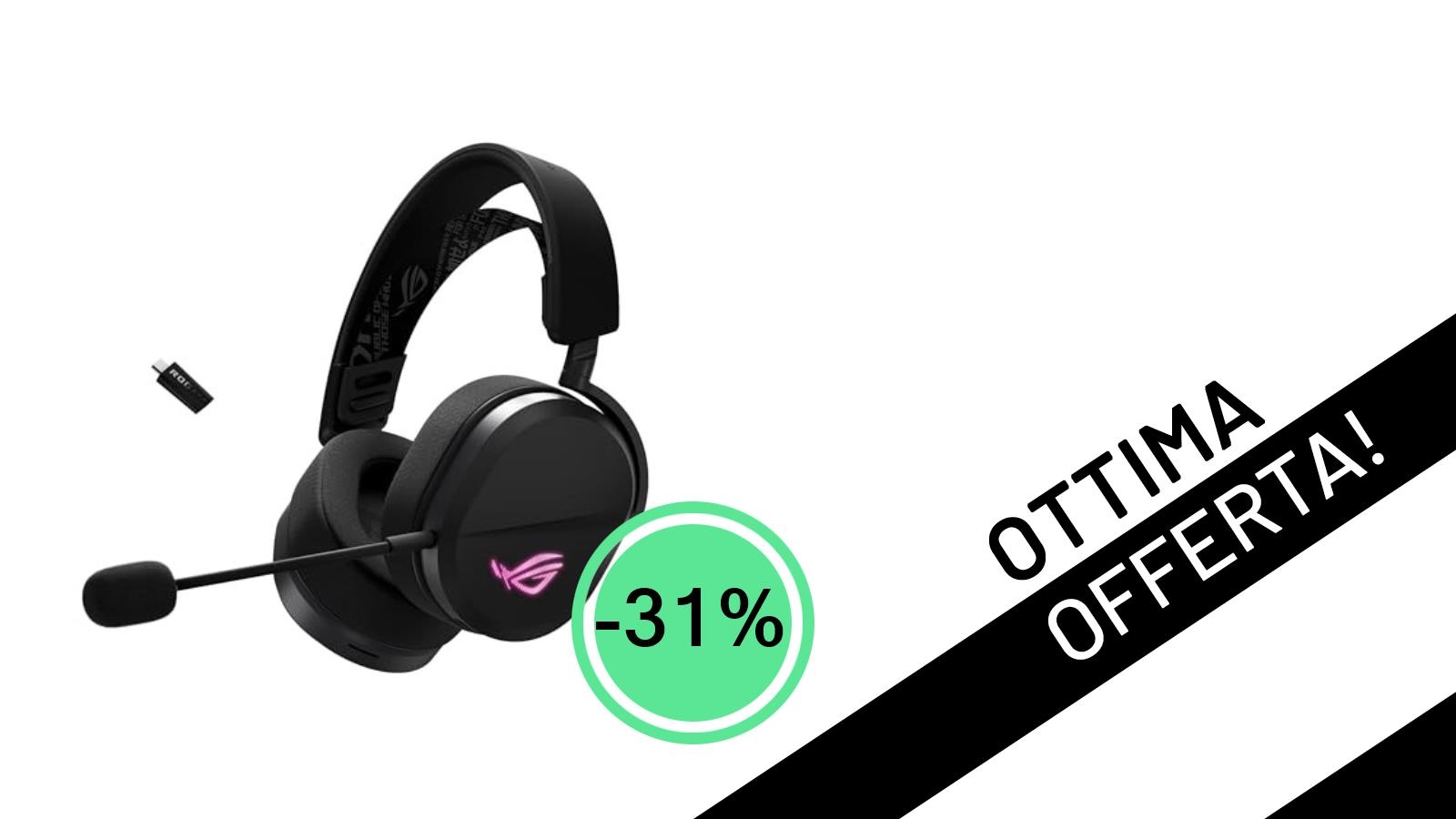 ASUS ROG Pelta Scontate del 31%: L'Audio Gaming Premium è Tuo a Soli 103,49€!