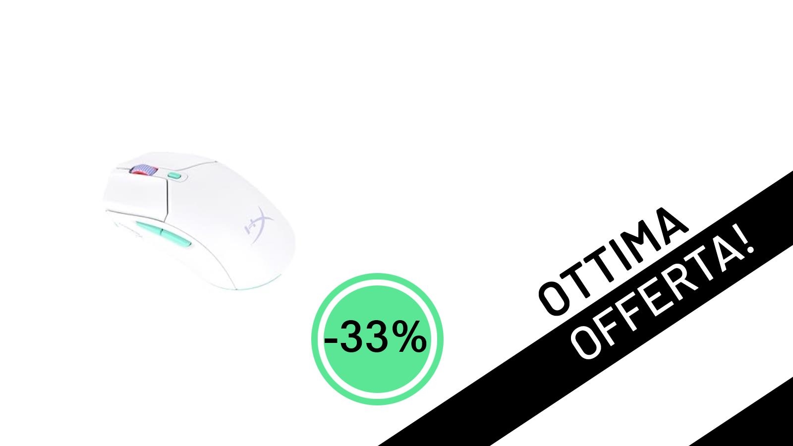 Il <strong>Mouse Gaming HyperX Pulsefire Haste 2 Core</strong> Scontato del 33%: Solo 39,99€!