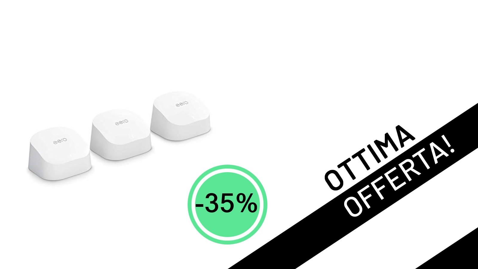 Rivoluziona il tuo Wi-Fi: Amazon eero 6 (3-pack) in offerta imperdibile a 169,99€!