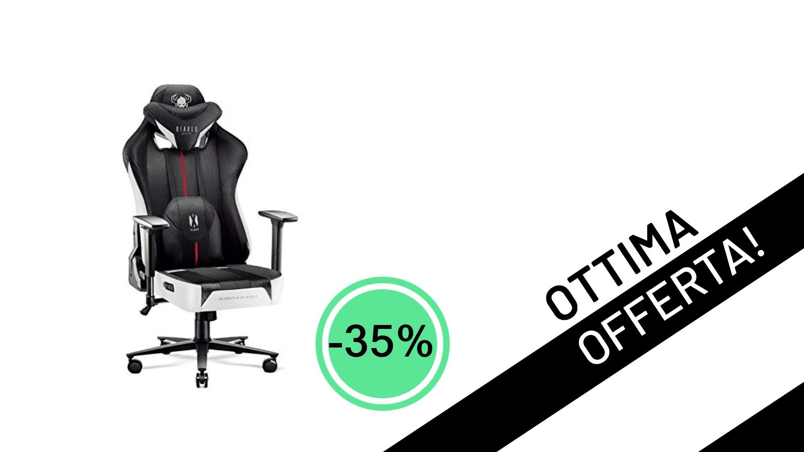 La sedia gaming DIABLO X-Player 2.0 crolla del 35%: un'occasione imperdibile per la tua postazione!
