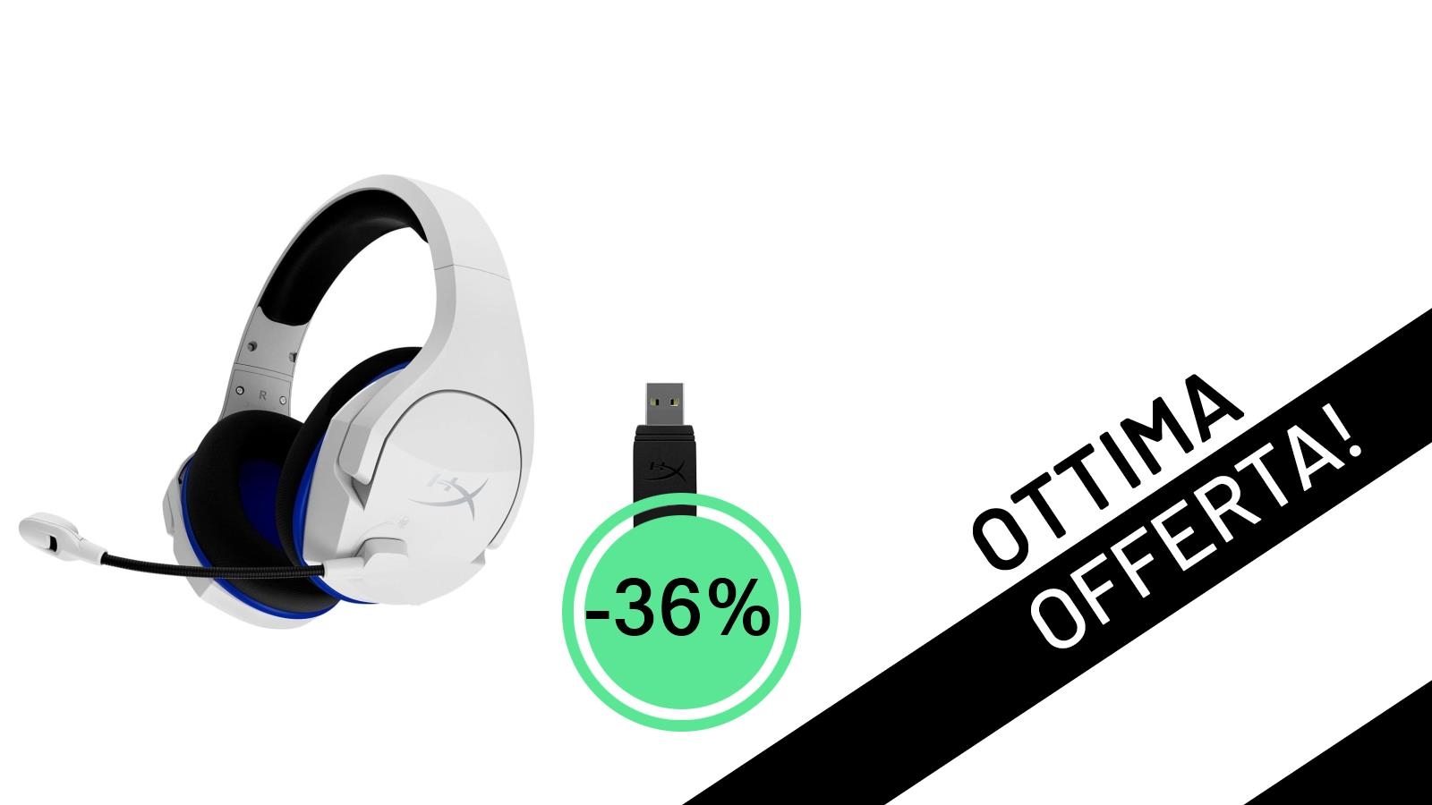 Offerta Imperdibile: Le Cuffie Gaming HyperX Stinger Core Wireless Scontate del 36% a Soli 53,99€!