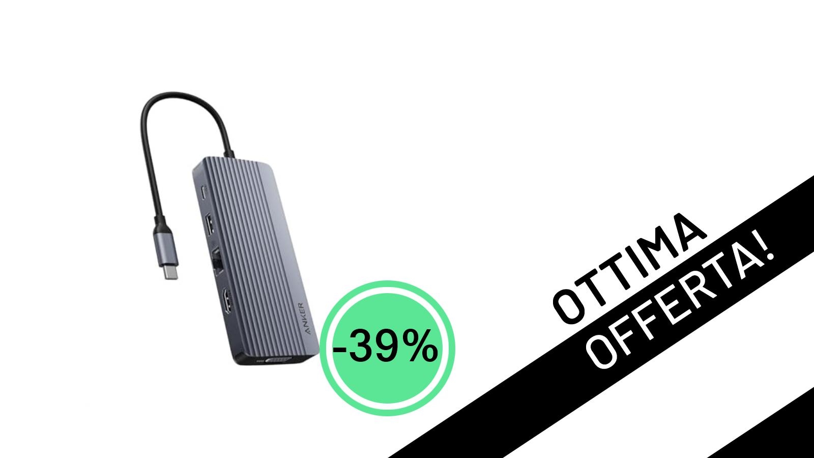Anker Hub USB C 10 in 1: L'Espansione Definitiva per il tuo Laptop Scontata del 39% a Soli 36,69€!