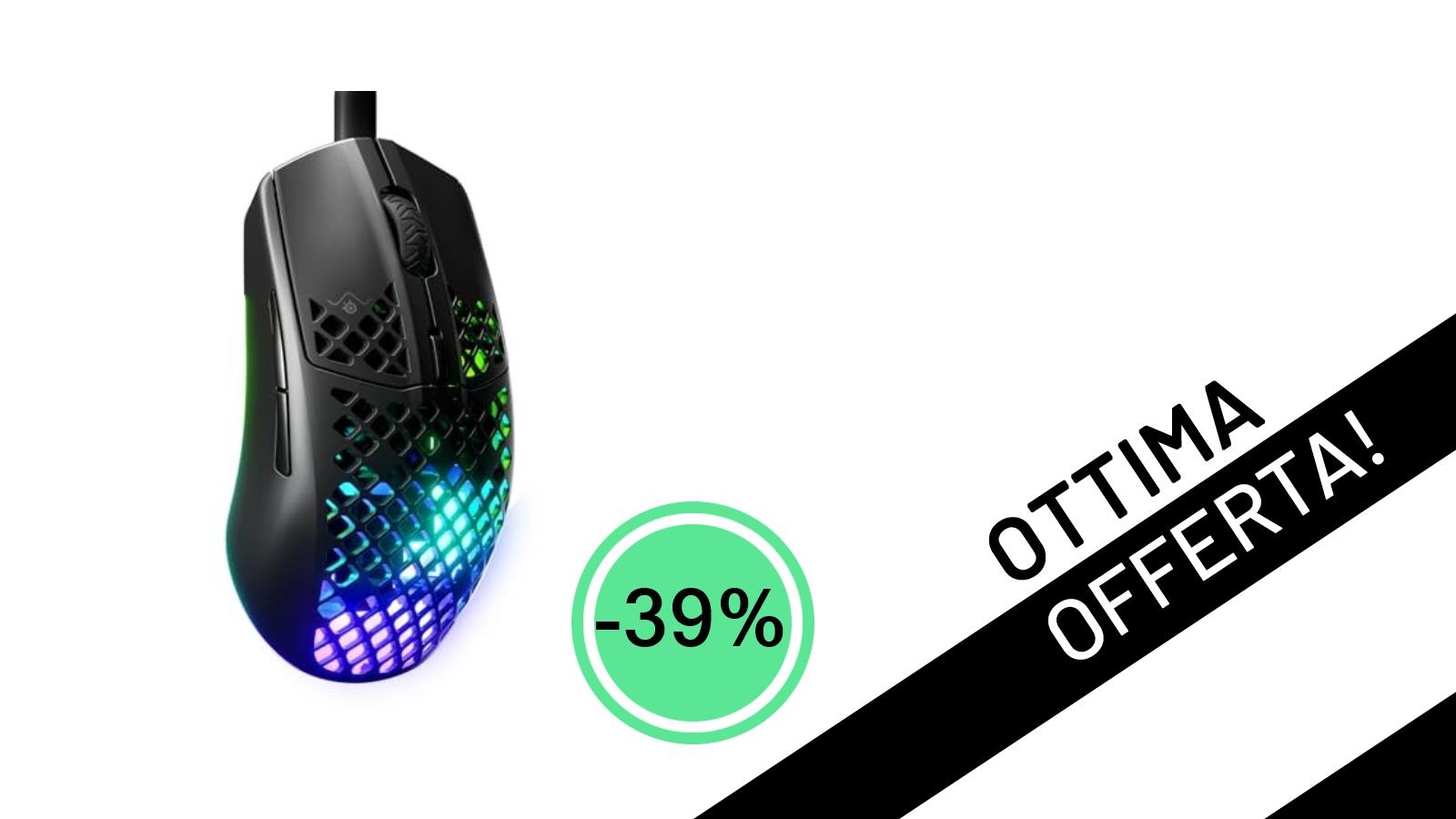 Affare d'oro per i gamer: SteelSeries Aerox 3 a soli 42,74€ con uno sconto del 39%!