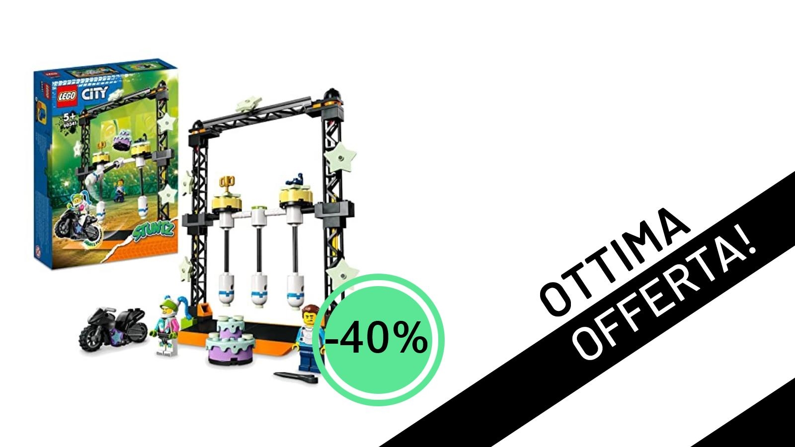 Offerta da non perdere! LEGO City Stuntz Sfida Acrobatica KO a soli 12,00€ con uno sconto del 40%!