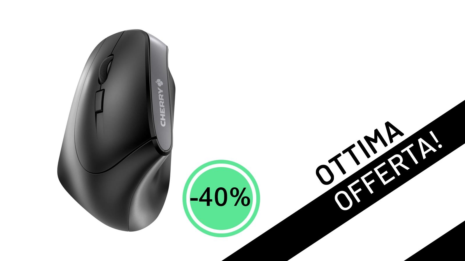 Offerta imperdibile: Mouse Verticale Ergonomico CHERRY per Mancini scontato del 40% a soli 22,90€!